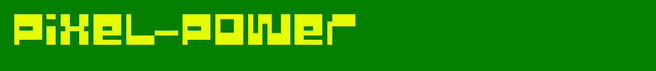 Pixel-Power.ttf
(Art font online converter effect display)