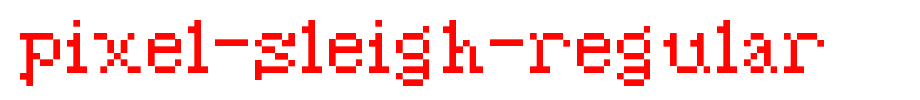 Pixel-Sleigh-Regular.ttf(字体效果展示)