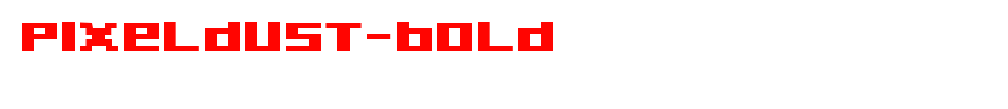 Pixeldust-Bold_英文字体
