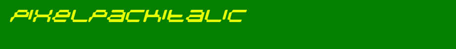 PixelpackItalic_英文字体