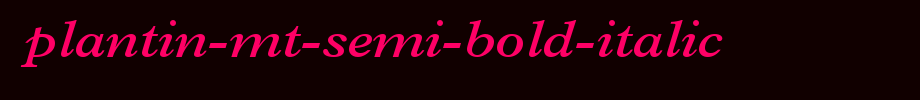 Plantin-MT-Semi-Bold-Italic_ English font
