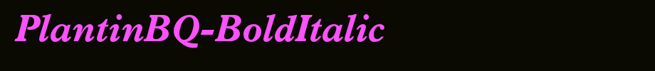 PlantinBQ-BoldItalic_ English font
(Art font online converter effect display)