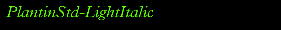 PlantinStd-LightItalic_ _ English font