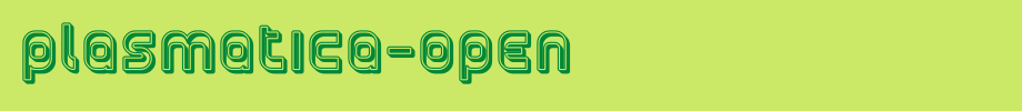 Plasmatica-Open_英文字体