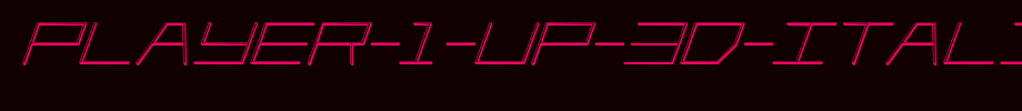 Player-1-Up-3D-Italic.ttf
(Art font online converter effect display)