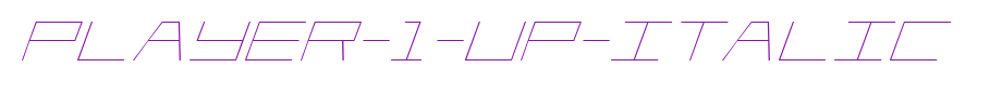 Player-1-Up-Italic.ttf(字体效果展示)