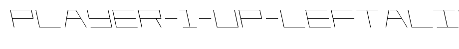 Player-1-Up-Leftalic.ttf(字体效果展示)