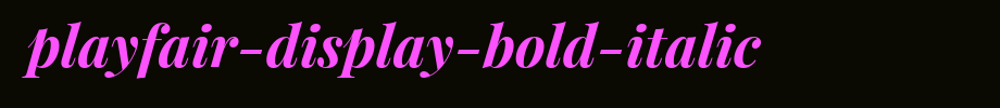 Playfair-Display-Bold-Italic.ttf
(Art font online converter effect display)