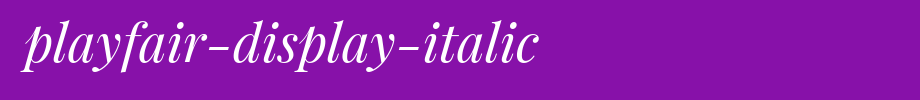 Playfair-Display-Italic.ttf
(Art font online converter effect display)