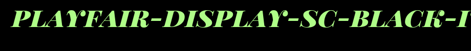 Playfair-Display-SC-Black-Italic.ttf
(Art font online converter effect display)