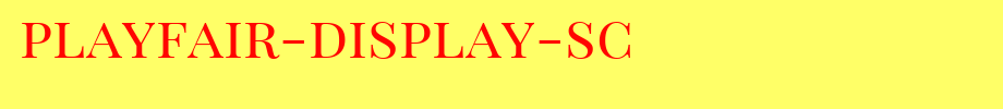 Playfair-Display-SC.ttf(字体效果展示)