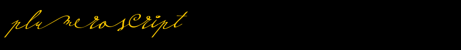 PlumeroScript_英文字体(艺术字体在线转换器效果展示图)