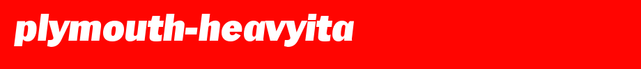 Plymouth-HeavyIta.ttf
(Art font online converter effect display)