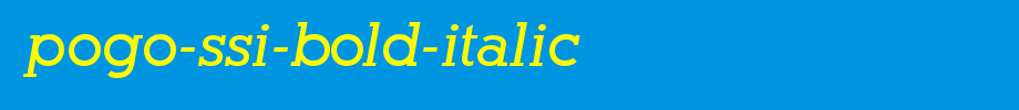 Pogo-SSi-Bold-Italic_ English font
