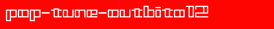 Pop-Tune-OutBitA12_英文字体字体效果展示