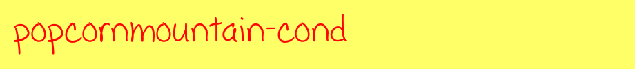 PopcornMountain-Cond.otf
(Art font online converter effect display)