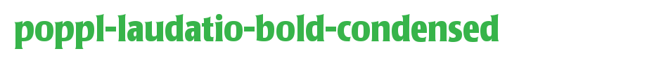 Poppl-Laudatio-Bold-Condensed_英文字体