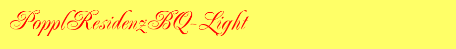 PopplResidenzBQ-Light_ English font