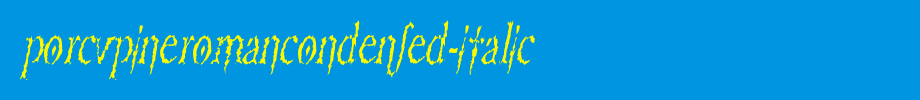 PorcupineRomanCondensed-Italic.ttf
(Art font online converter effect display)