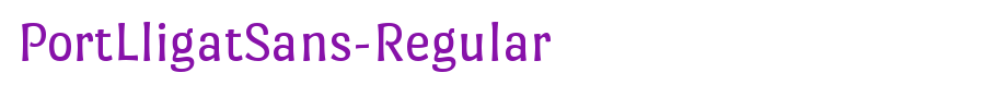 PortLligatSans-Regular_英文字体(字体效果展示)