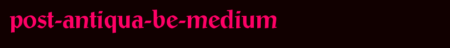 Post-Antiqua-BE-Medium.ttf
(Art font online converter effect display)