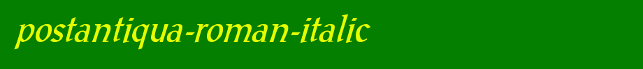 PostAntiqua-Roman-Italic_英文字体(字体效果展示)