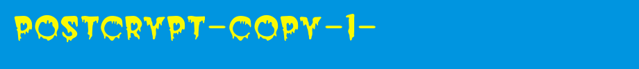 PostCrypt-copy-1-.ttf(字体效果展示)
