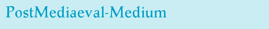 PostMediaeval-Medium_ English font