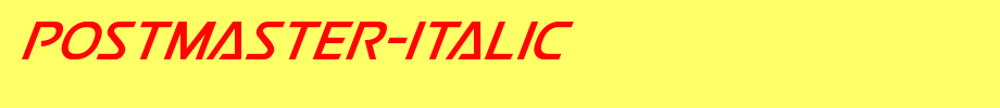 Postmaster-Italic.ttf(字体效果展示)
