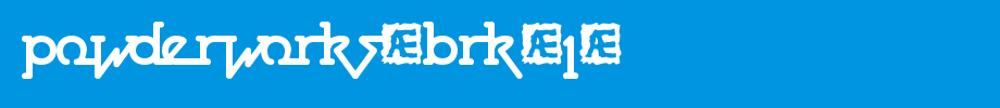 Powderworks-BRK(1)_ English font
(Art font online converter effect display)
