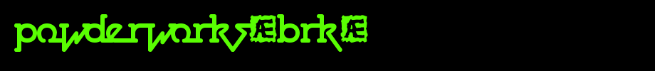Powderworks-BRK-.ttf
(Art font online converter effect display)
