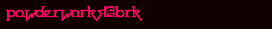 Powderworks-BRK.ttf
(Art font online converter effect display)