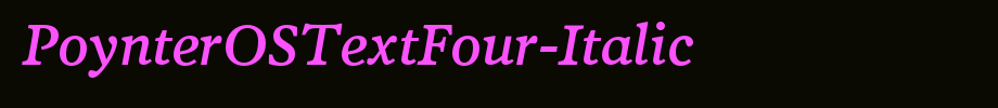 PoynterOSTextFour-Italic_ English font