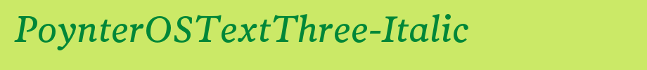 Poynterostertextthree-italic _ English font