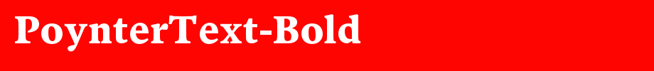 PoynterText-Bold_英文字体