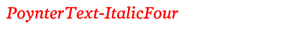 PoynterText-ItalicFour_英文字体