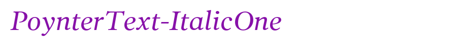 PoynterText-ItalicOne_英文字体