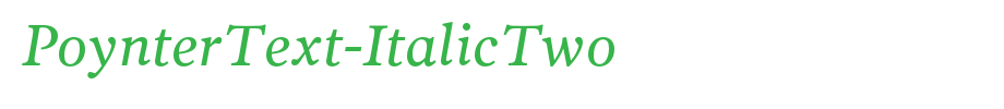 PoynterText-ItalicTwo_英文字体