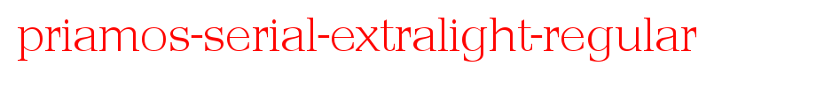 Priamos-Serial-ExtraLight-Regular.ttf
(Art font online converter effect display)