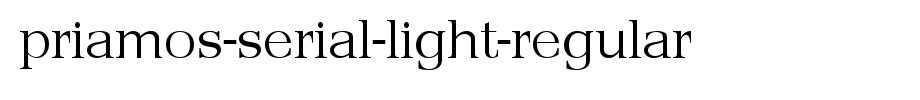 Priamos-Serial-Light-Regular.ttf(字体效果展示)
