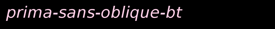 Prima-Sans-Oblique-BT_英文字体(字体效果展示)