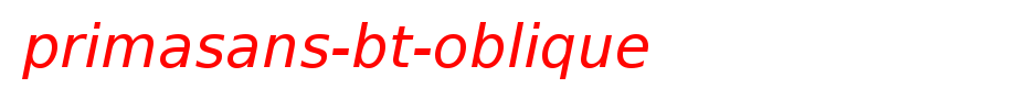 PrimaSans-BT-Oblique_ English font