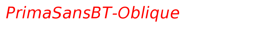 PrimaSansBT-Oblique_英文字体