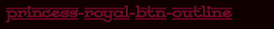 Princess-Royal-BTN-Outline.ttf
(Art font online converter effect display)