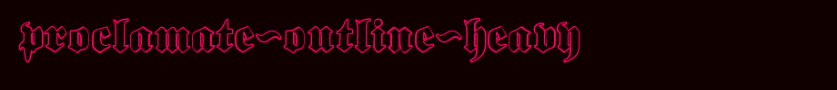 Proclamate-Outline-Heavy_ English font
(Art font online converter effect display)