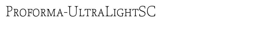 Proforma-UltraLightSC_英文字体字体效果展示