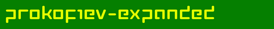 Prokofiev-Expanded.ttf
(Art font online converter effect display)