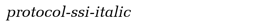 Protocol-SSi-Italic.ttf的文字样式