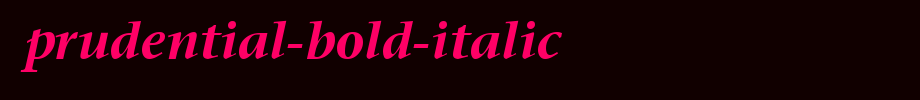 Prudential-Bold-Italic_英文字体