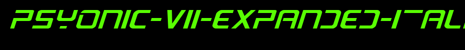 PsYonic-VII-Expanded-Italic.ttf
(Art font online converter effect display)